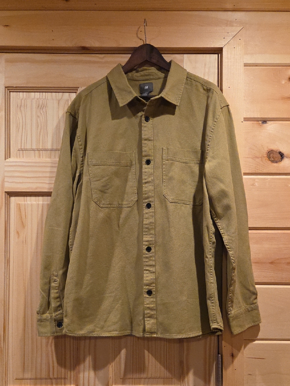 h&m|textured shirt jacket|extra large